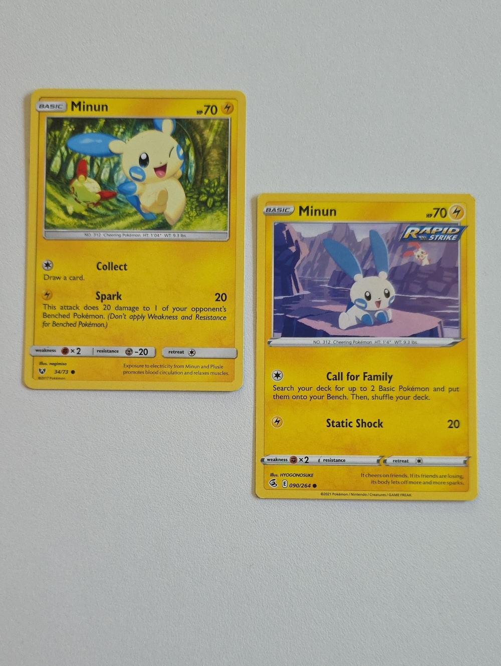 Pokemon Minun Trading Card